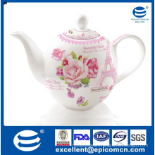 English Style Ceramic 1200ml Tea Pot